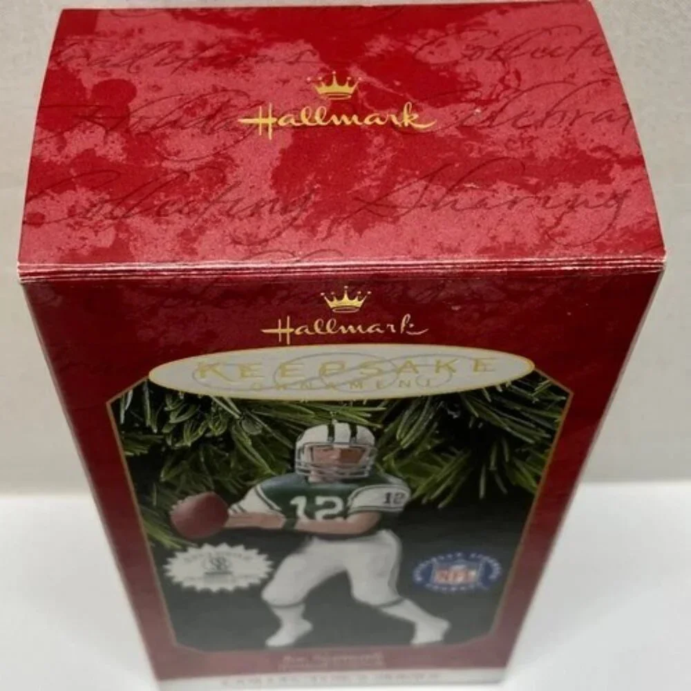 Vintage Joe Namath New York Jets Hallmark Ornament Football‎ Legends X-Mas 1997